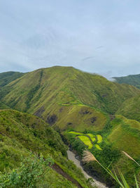 After sunrise view of the mountains in buscalan, kalinga, philippines