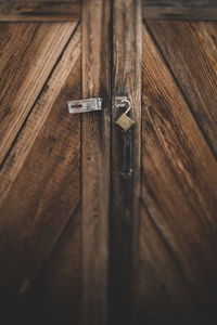 Close-up of wooden door