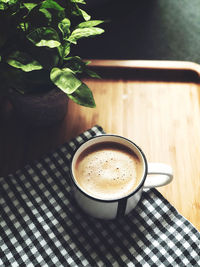 Close-up of coffee on table