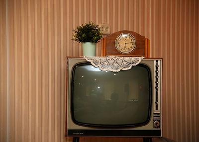 Vintage television set at home