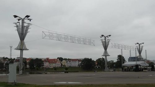 Cranes at construction site