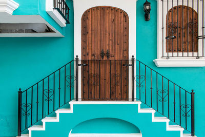 View of stairs against built structure