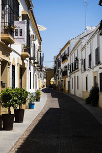 Street amidst buildings in town