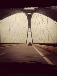 Cars moving on bridge