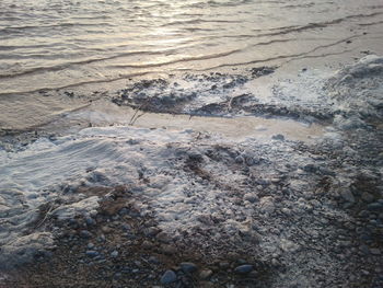 High angle view of beach