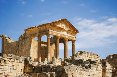 Old temple against sky