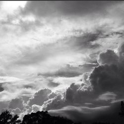 Low angle view of cloudy sky