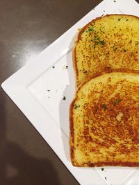 Close-up of meal served in plate