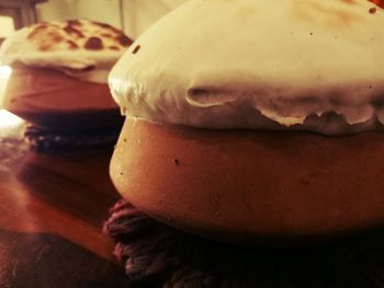 Close-up of cake on table