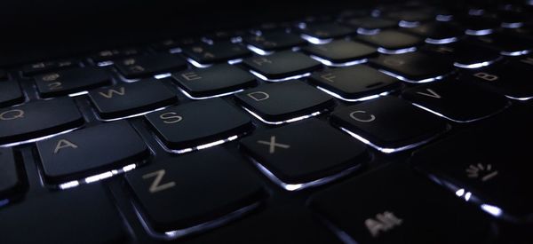 Close-up of computer keyboard
