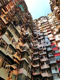 Low angle view of residential buildings against sky