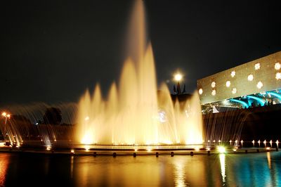 Illuminated city at night