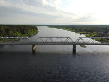 Bridge over river against sky
