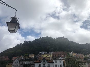 Low angle view of townscape against sky