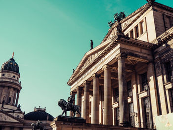 Low angle view of historical building against sky