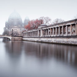 Reflection of buildings in water