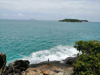 Scenic view of sea against sky