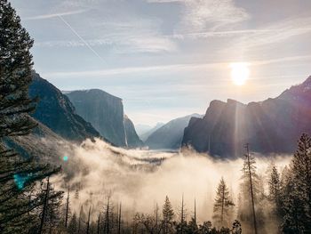 View of yosemite valley from mountain view