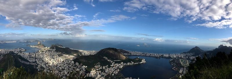 Panoramic view of sea against sky