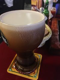 Close-up of drink on table