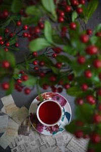 Close-up of coffee on table