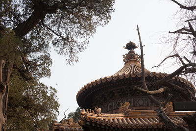 Low angle view of temple