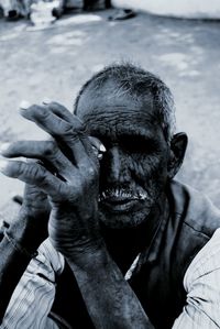 Close-up portrait of man