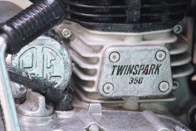 Close-up of old machine part