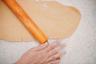 Cropped hand of person washing hands