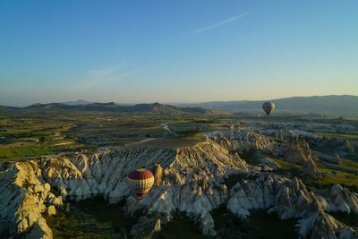 Scenic view of dramatic landscape against sky