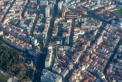 High angle view of cityscape