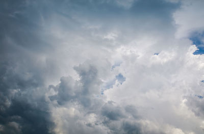 Low angle view of clouds in sky