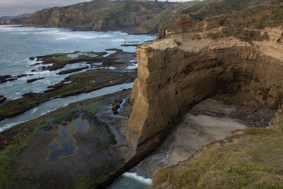 Scenic view of rocky beach