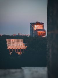 Building against sky at night