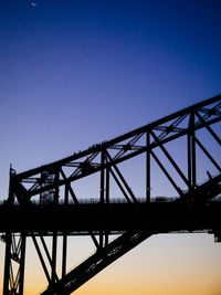 Low angle view of suspension bridge