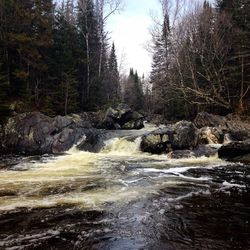 River flowing through rocks