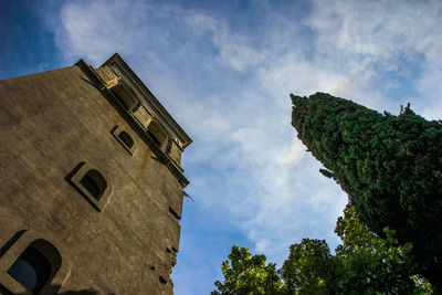 Low angle view of historic building against sky