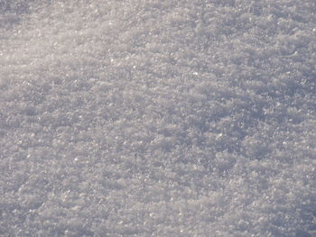 Full frame shot of snow on land