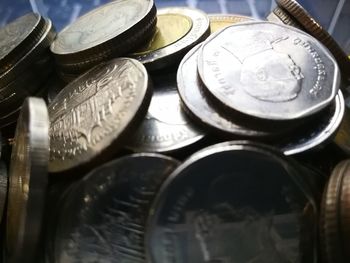 Full frame shot of coins