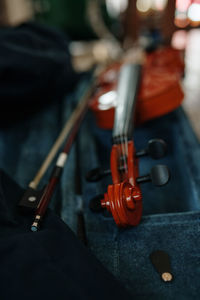 Close-up of violin