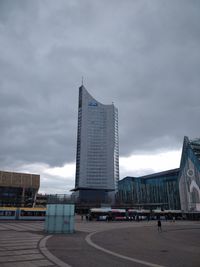 Modern buildings in city against sky