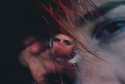 Close-up portrait of young woman