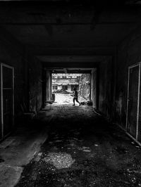 People in abandoned building