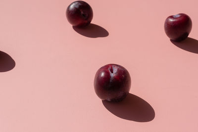 Close-up of apple against white background