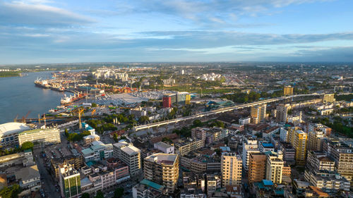 Aerial view of dar es salaam, tanzania