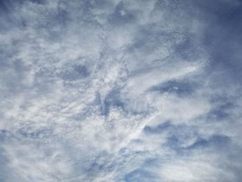 Low angle view of cloudy sky