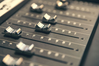 High angle view of computer keyboard