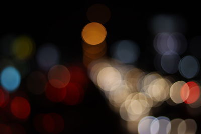 Defocused image of lights