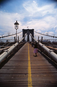 View of suspension bridge