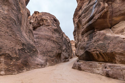 Scenic view of rock formation against sky